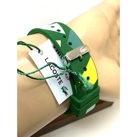 Lacoste Men's Watch 2011186 Quartz Neocroc Green Dial Rubber Band 42mm - Picture 9 of 13